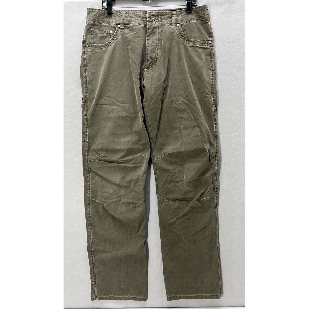 Kuhl Revolvr Patina Dye Hiking Pants Vintage Olive Green Men 36X33 Straight